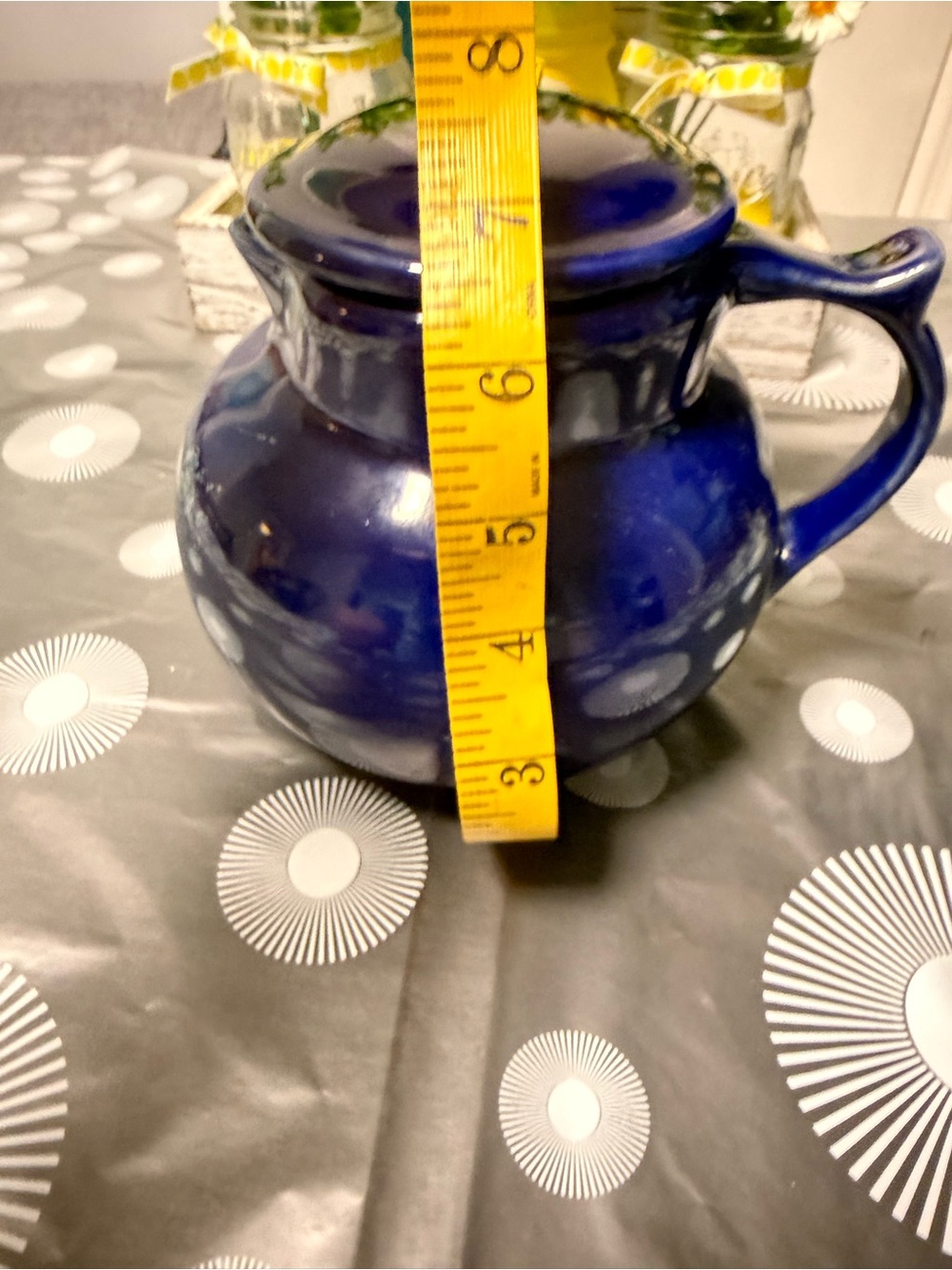 Vintage Christian Ridge Pottery Blue Cupper Coffee Carafe - Picture 6 of 7